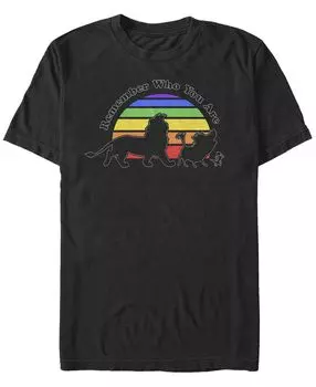 Мужская футболка с круглым вырезом с короткими рукавами remember rainbow Fifth Sun, черный