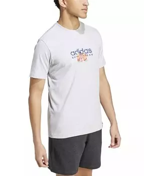Мужская футболка с логотипом Code Team adidas, серый