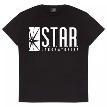 Мужская футболка с логотипом The Flash STAR Labs DC Comics, черный