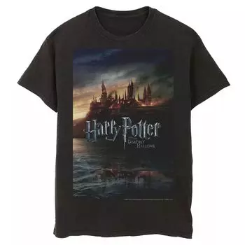 Мужская футболка с плакатом Хогвартса и «Дары смерти» Harry Potter