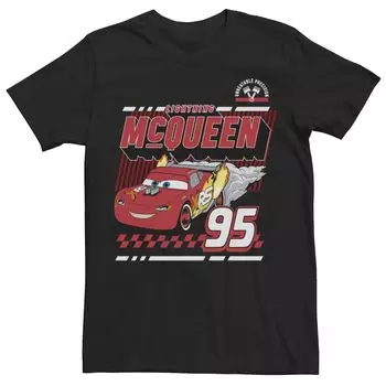 Мужская футболка с плакатом и графическим плакатом 's Cars McQueen Retro 95 Disney / Pixar
