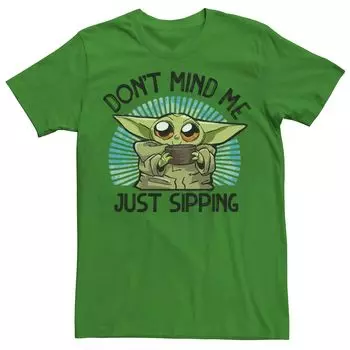 Мужская футболка с портретом The Mandalorian The Child Just Spiping Star Wars