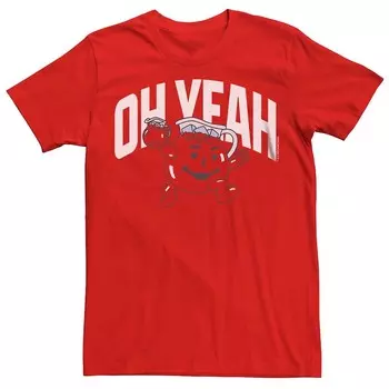 Мужская футболка с рисунком Kool-Aid Man Oh Yeah Quote Licensed Character, красный
