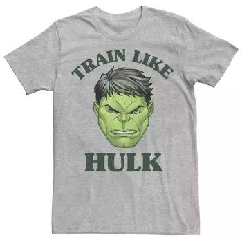 Мужская футболка с рисунком Marvel Train Like Hulk Head Shot