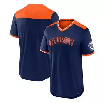 Мужская футболка с v-образным вырезом и фирменным логотипом Fanatics Detroit Tigers True Classics