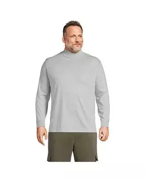 Мужская футболка с водолазкой Super-T Lands' End, цвет Gray heather