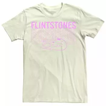 Мужская футболка The Flintstones Dino And Pebbles с волнистой надписью Licensed Character