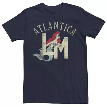 Мужская футболка The Little Mermaid Ariel Team Atlantica, Синяя Disney, синий