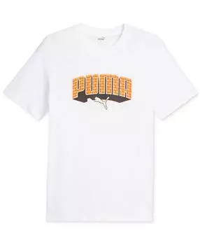 Мужская хлопковая футболка с графическим логотипом Brick Puma