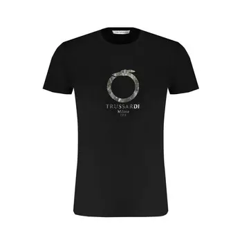Мужская хлопковая футболка Trussardi, черный
