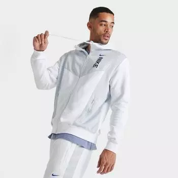 Мужская худи Nike Sportswear Hybrid Fleece с молнией во всю длину, белый