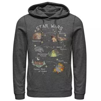 Мужская худи Story Map Star Wars