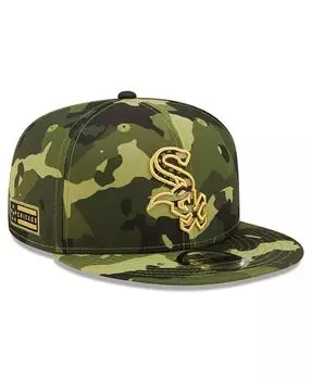 Мужская камуфляжная регулируемая кепка Chicago White Sox 2022 Armed Forces Day 9FIFTY Snapback New Era
