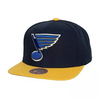 Мужская кепка Mitchell & Ness Navy St. Louis Blues Core Team Ground 2.0 Snapback, цвет Blu Navy