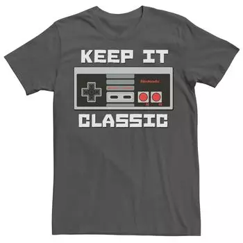 Мужская классическая футболка Nintendo Keep It Licensed Character