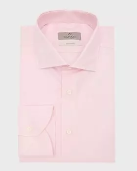 Мужская классическая рубашка из безупречного хлопка Canali, цвет Light Pink