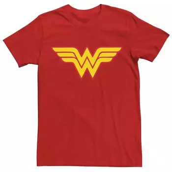 Мужская классическая желто-красная футболка с символом DC Comics Wonder Woman Licensed Character