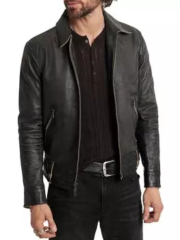 Мужская кожаная мотоциклетная куртка Sorcha Heavy John Varvatos, цвет Brown Sugar