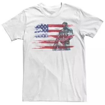 Мужская красная, белая и синяя футболка Marvel Captain America Stand to Honor Licensed Character, белый