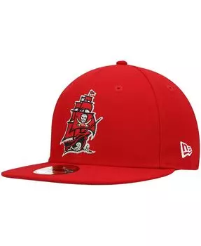 Мужская красная приталенная бейсболка Tampa Bay Buccaneers Omaha с альтернативным логотипом 59Fifty New Era