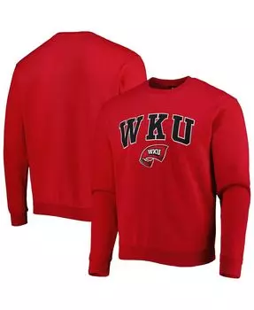Мужская красная толстовка с логотипом western kentucky hilltoppers arch over logo Colosseum, красный
