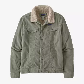 Мужская куртка дальнобойщика на ворсовой подкладке Patagonia, цвет Sleet Green