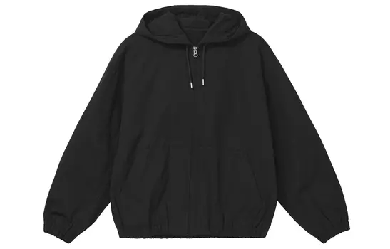 Куртка унисекс UNIQLO на молнии с капюшоном, 09 черный