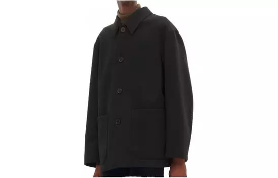 Куртка-рубашка унисекс UNIQLO U Wood Blended, 09 черный