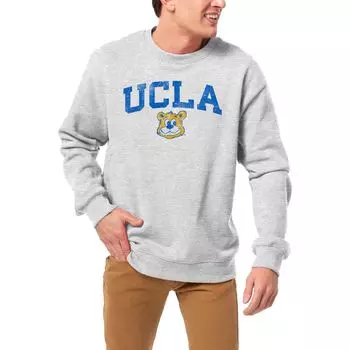 Мужская лига студенческой одежды Серый пуловер UCLA Bruins 1965 Arch Essential