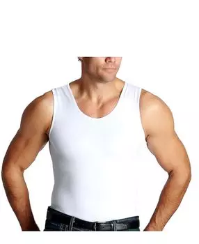 Мужская майка big & tall insta slim с компрессионными мышцами Instaslim, белый