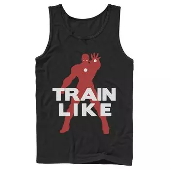 Мужская майка с портретным силуэтом Marvel Train, похожая на The Avengers Outline Licensed Character