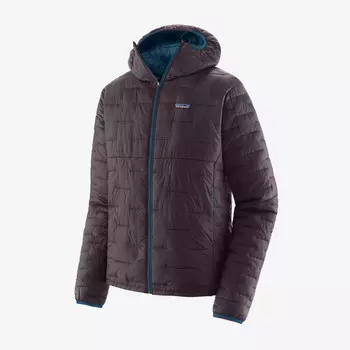 Мужская микрослойная толстовка с капюшоном Patagonia, цвет Obsidian Plum