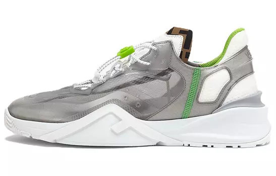 Мужские кроссовки Fendi Runner, серый/зеленый