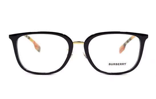 Оправа для мужских очков Burberry с логотипом, черный / золотой