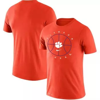 Мужская оранжевая футболка Clemson Tigers Basketball Icon Legend Performance Nike