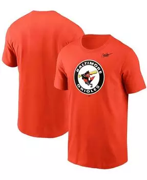 Мужская оранжевая футболка с логотипом Baltimore Orioles Cooperstown Collection Nike, оранжевый