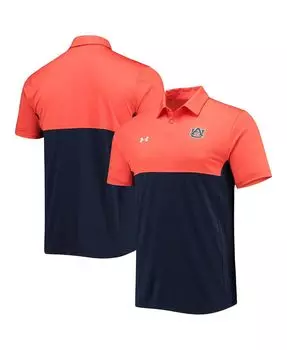 Мужская оранжево-темно-синяя рубашка поло auburn tigers 2022 blocked coaches performance Under Armour, мульти