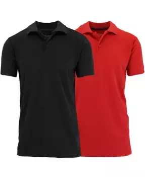Мужская поло без бирки Tag less с технологией Dry-Fit и влагоотведением, 2 шт. в упаковке Galaxy By Harvic, мультиколор