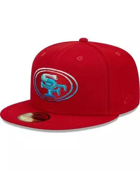 Мужская приталенная шляпа Scarlet San Francisco 49ers Gradient 59FIFTY New Era