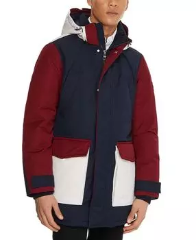 Мужская пуховая парка rockie color-block с капюшоном Tommy Hilfiger, мульти