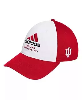 Мужская регулируемая шляпа с напуском белого/малинового цвета Indiana Hoosiers Adidas, мультиколор