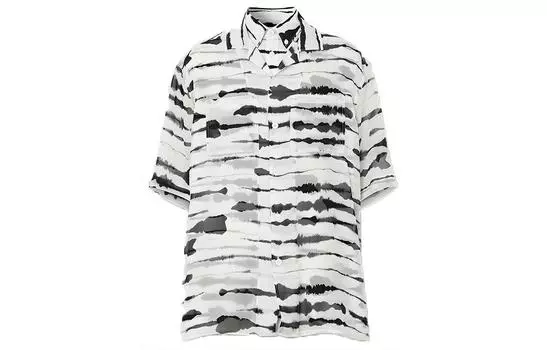 Мужская рубашка Burberry, цвет Black/White