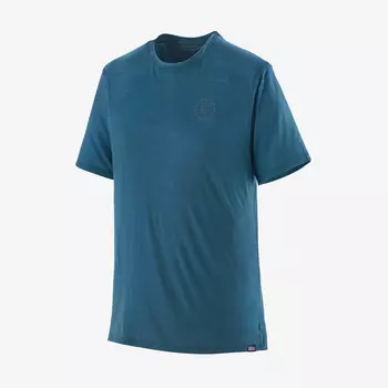 Мужская рубашка Capilene Cool Merino с рисунком Patagonia, синий