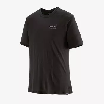 Мужская рубашка Capilene Cool Merino с рисунком Patagonia, черный