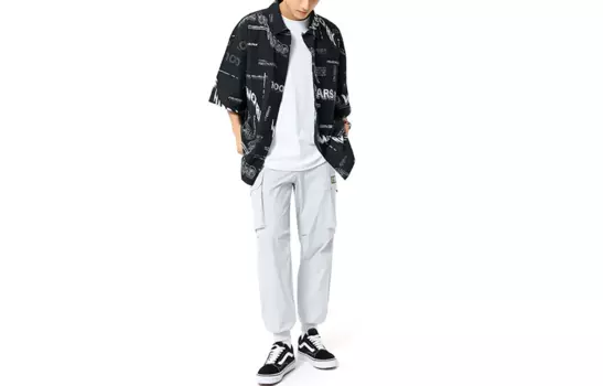 Мужская рубашка Dickies, цвет Black/White