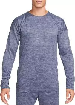 Мужская рубашка для йоги с круглым вырезом Nike Dri-FIT, синий