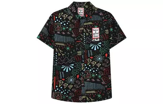 Мужская рубашка ФИЛА FILA, цвет Black