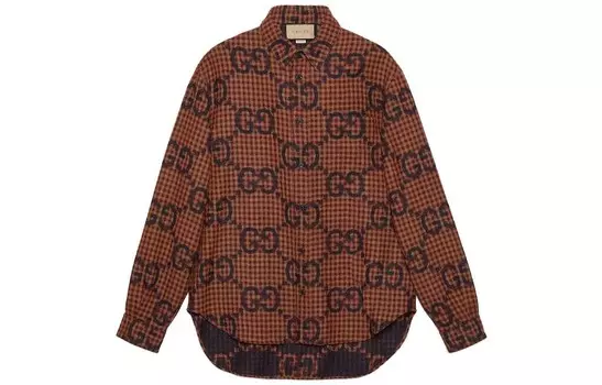 Мужская рубашка GUCCI, цвет Brown