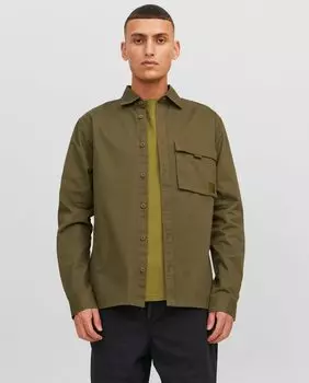 Мужская рубашка Jack & Jones, темно-зеленый