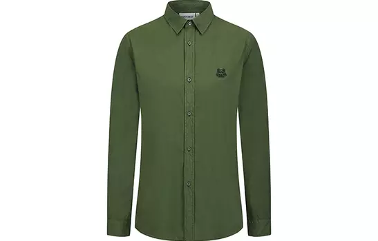 Рубашка мужская Kenzo с логотипом, зеленый